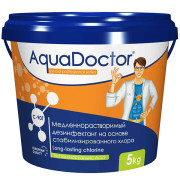 Дезинфектант для бассейна на основе хлора длительного действия AquaDoctor C-90T 5 кг.