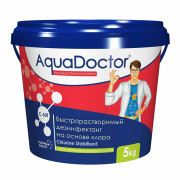 Дезинфектант для бассейна на основе хлора быстрого действия AquaDoctor C-60T 5 кг в таблетках